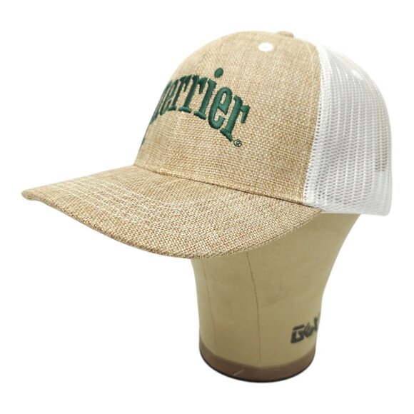 Perrier Embroidered Mesh Snapback Cap Canvas Structured Trucker Baseball Hat NEW - Picture 2 of 13